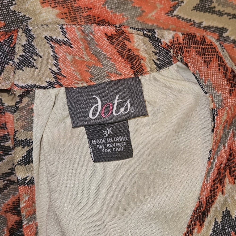 MUST GO!!! Dots Vibrant Orange and Black Maxi Dress Size 3X